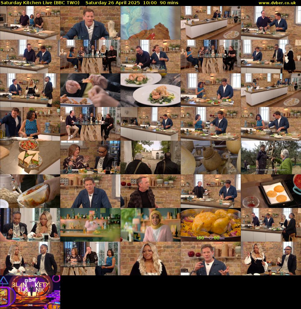 Saturday Kitchen Live (BBC TWO) Saturday 26 April 2025 10:00 - 11:30