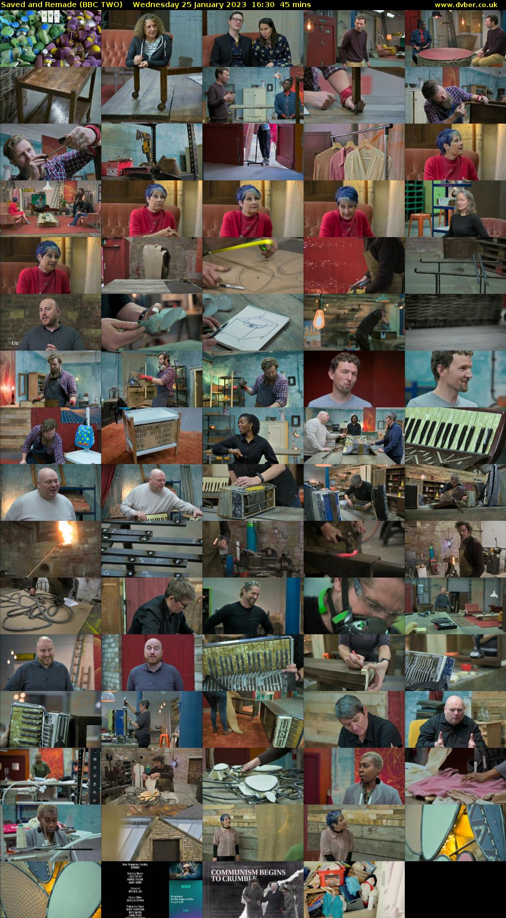 Saved and Remade (BBC TWO) Wednesday 25 January 2023 16:30 - 17:15