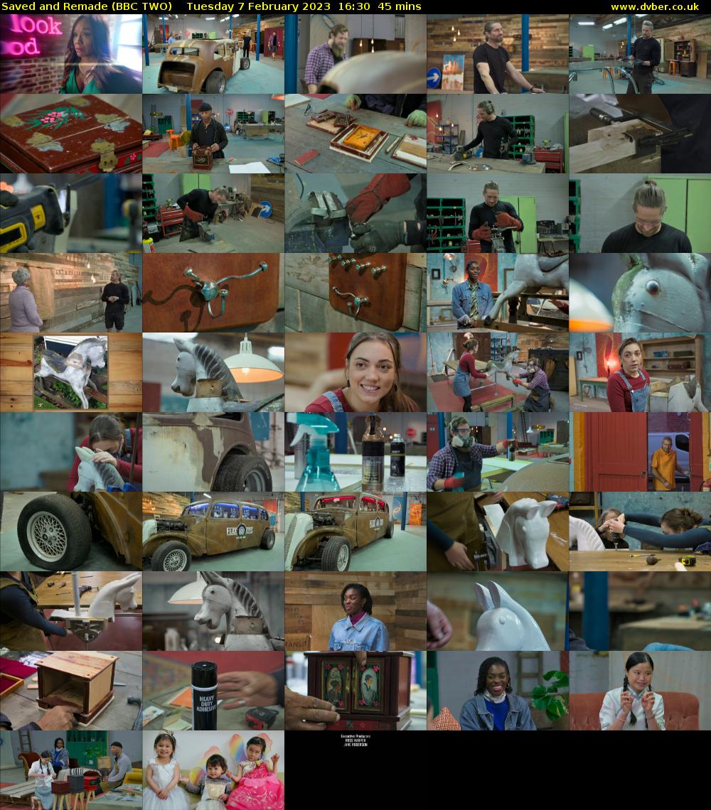 Saved and Remade (BBC TWO) Tuesday 7 February 2023 16:30 - 17:15