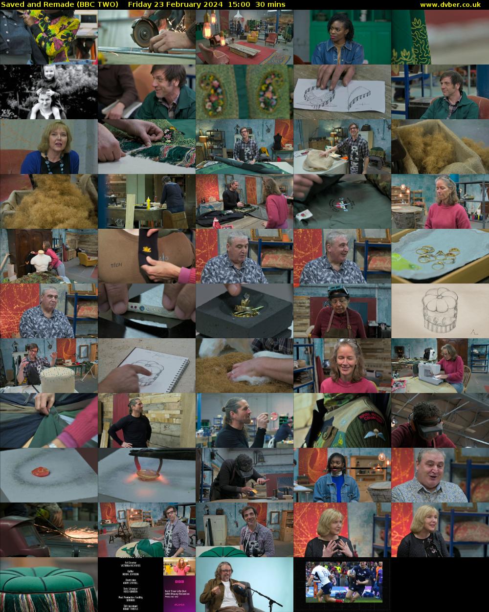 Saved and Remade (BBC TWO) Friday 23 February 2024 15:00 - 15:30