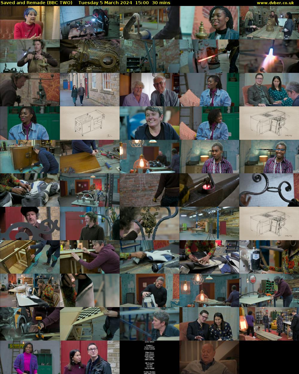 Saved and Remade (BBC TWO) Tuesday 5 March 2024 15:00 - 15:30
