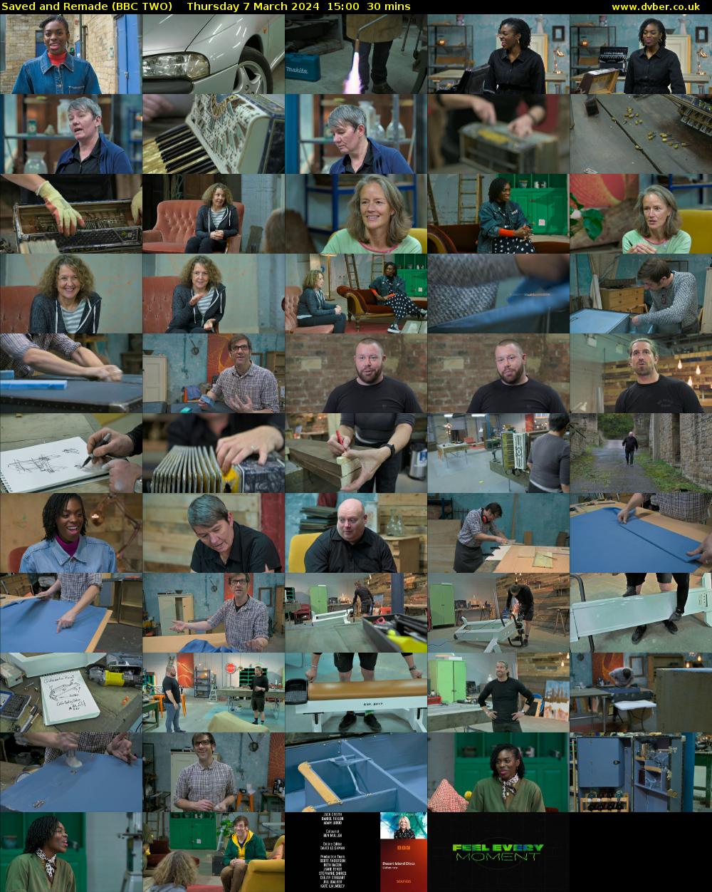 Saved and Remade (BBC TWO) Thursday 7 March 2024 15:00 - 15:30