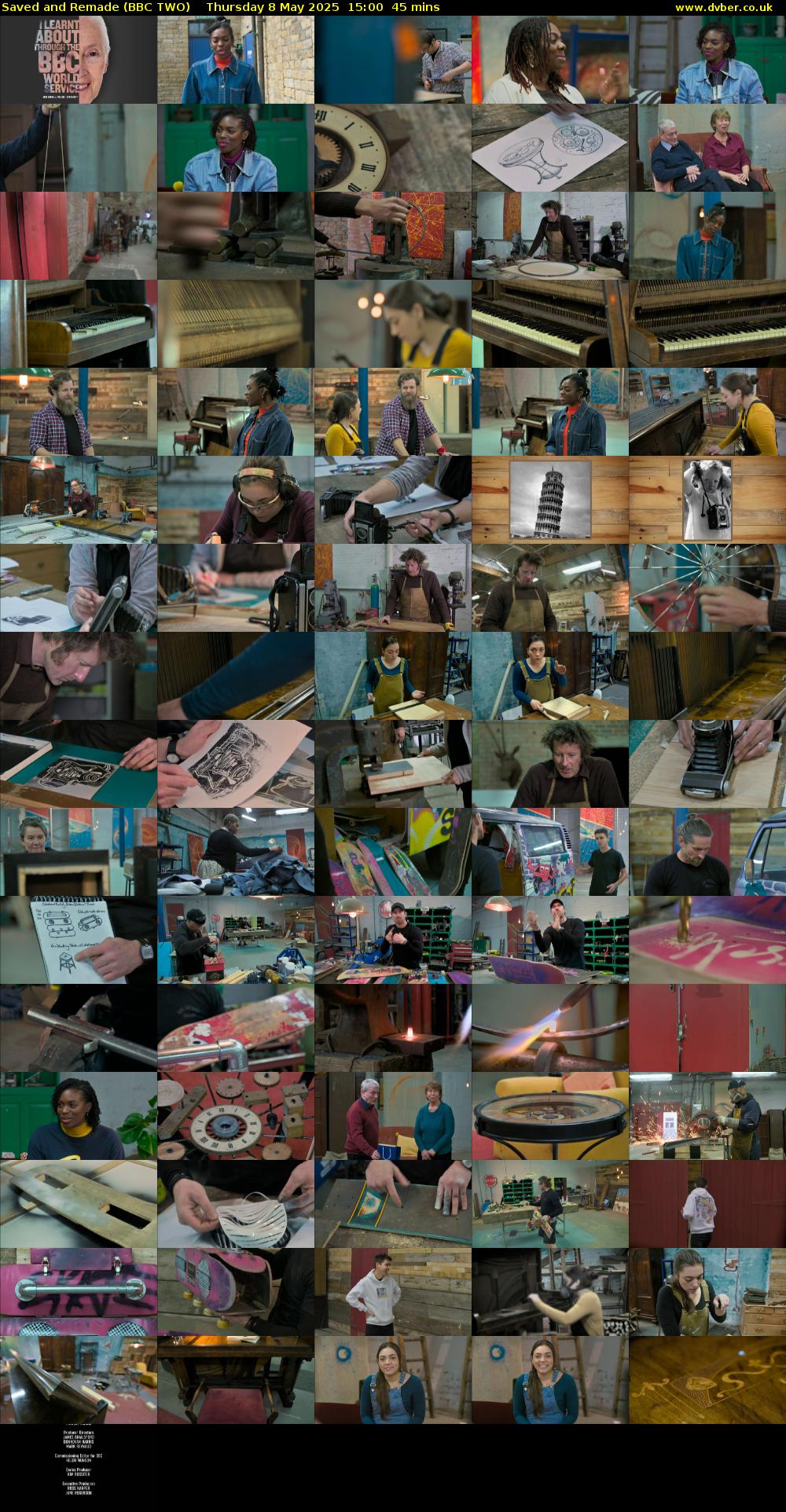 Saved and Remade (BBC TWO) Thursday 8 May 2025 15:00 - 15:45