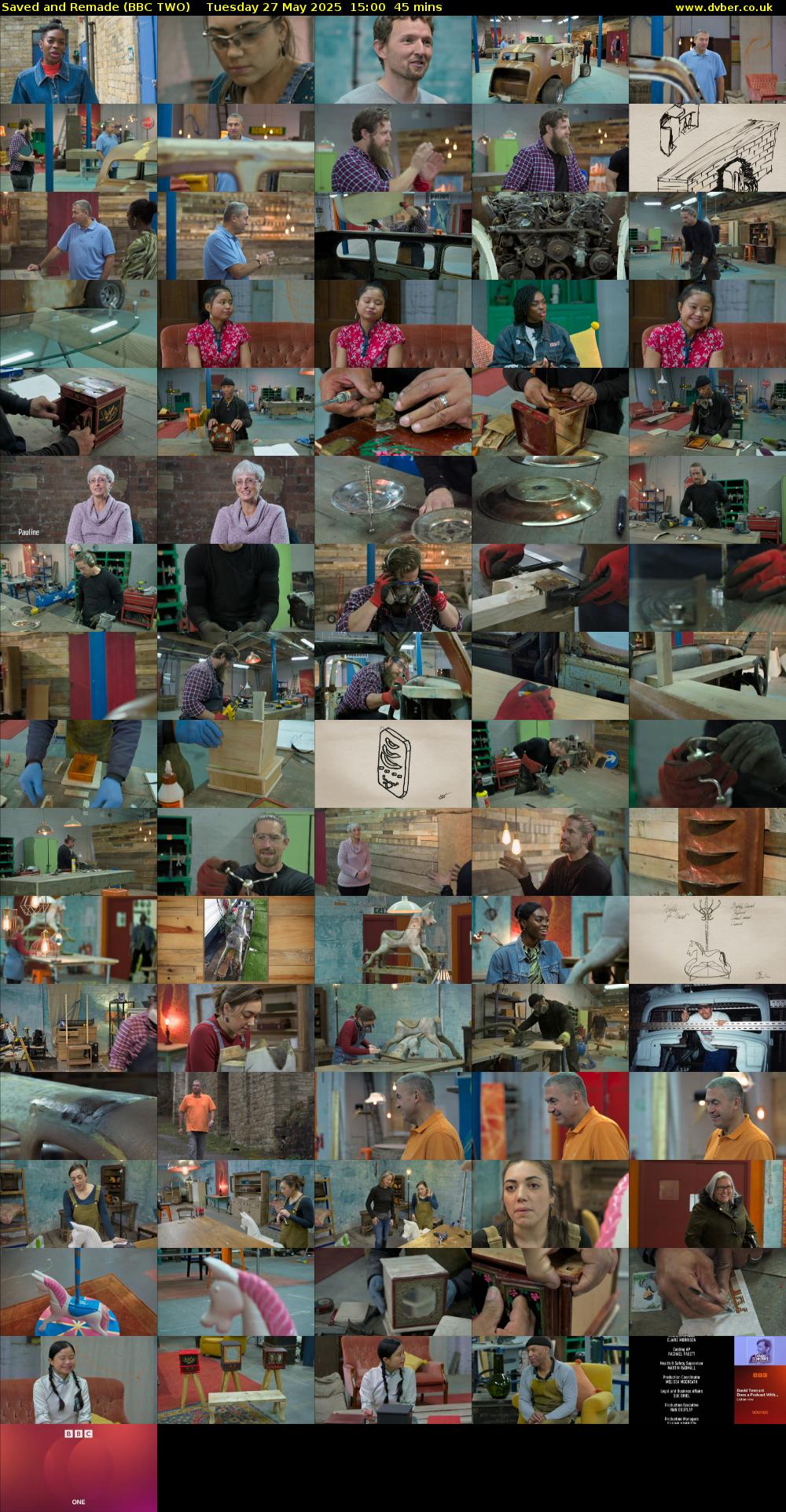 Saved and Remade (BBC TWO) Tuesday 27 May 2025 15:00 - 15:45