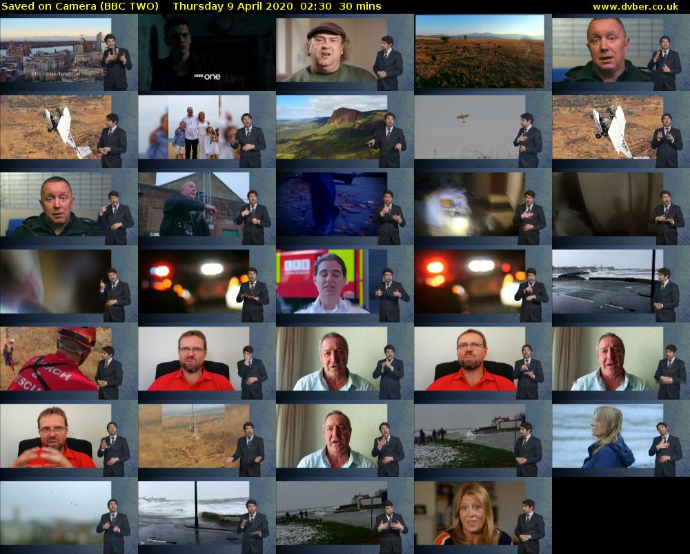 Saved on Camera (BBC TWO) Thursday 9 April 2020 02:30 - 03:00