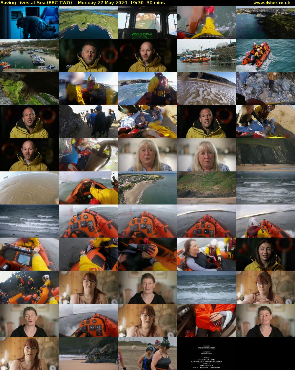 Saving Lives at Sea (BBC TWO) Monday 27 May 2024 19:30 - 20:00