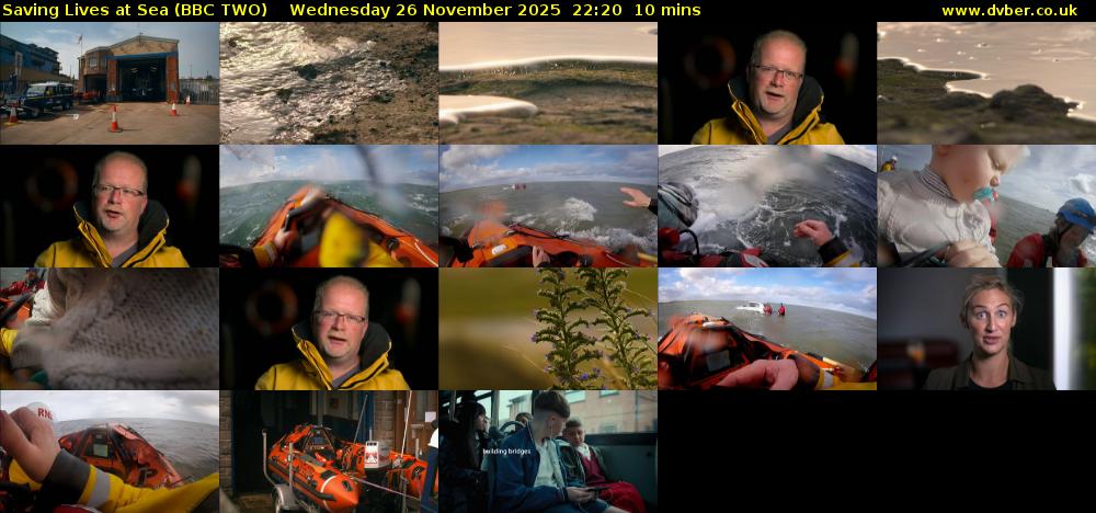 Saving Lives at Sea (BBC TWO) Wednesday 26 November 2025 22:20 - 22:30