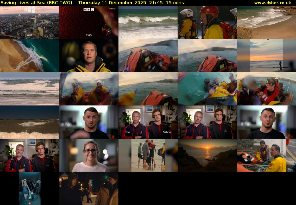 Saving Lives at Sea (BBC TWO) Thursday 11 December 2025 21:45 - 22:00