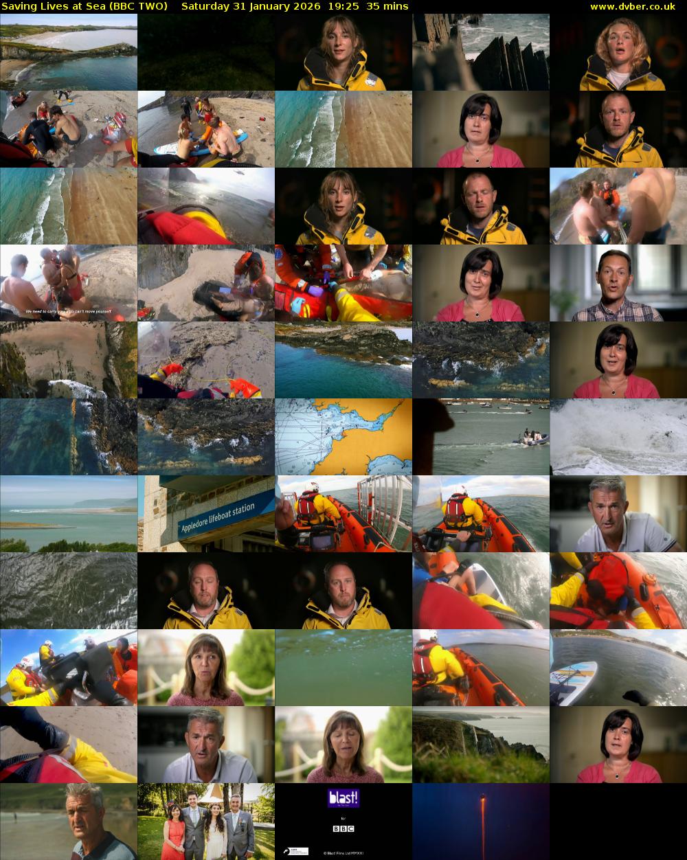 Saving Lives at Sea (BBC TWO) Saturday 31 January 2026 19:25 - 20:00