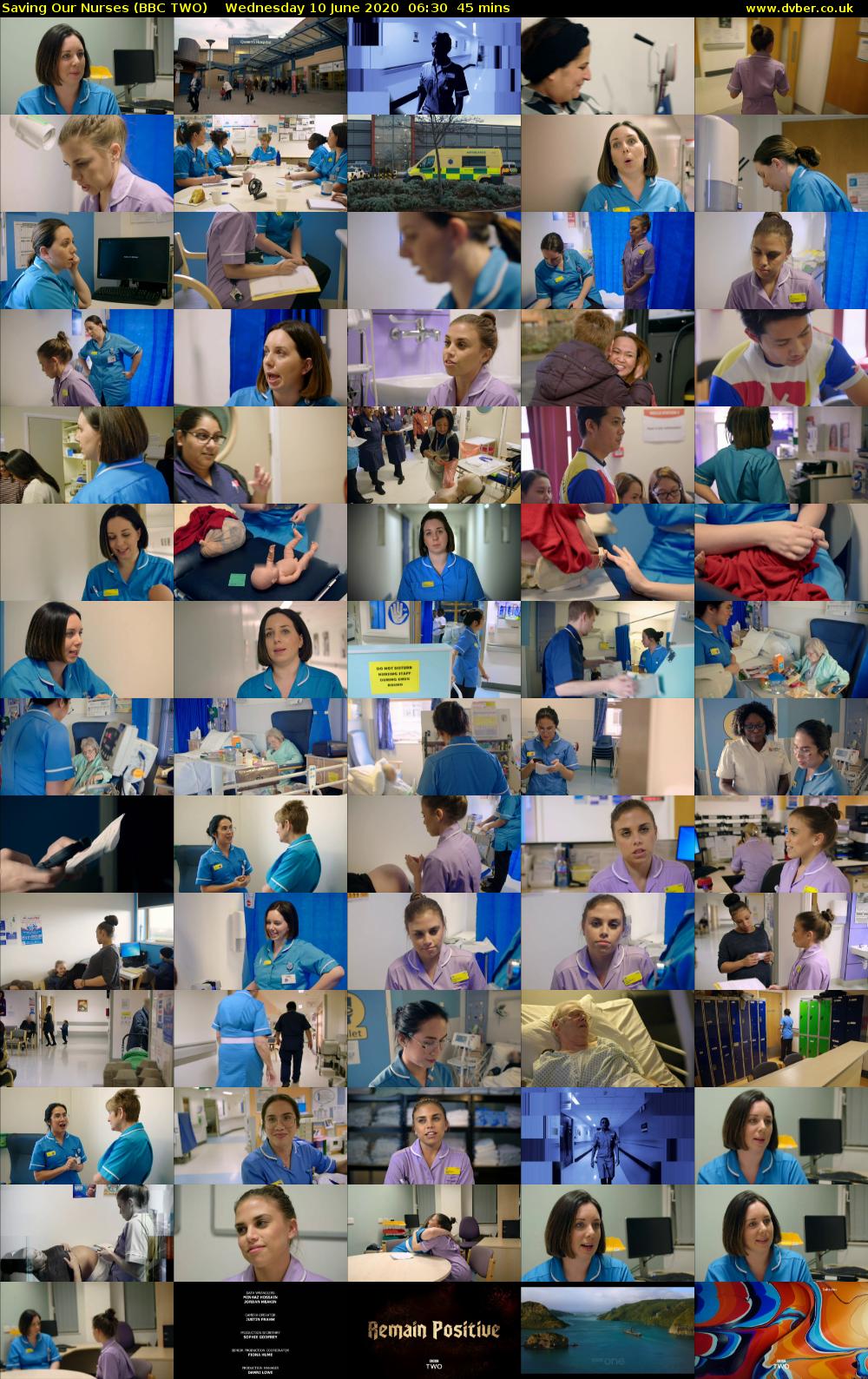 Saving Our Nurses (BBC TWO) Wednesday 10 June 2020 06:30 - 07:15