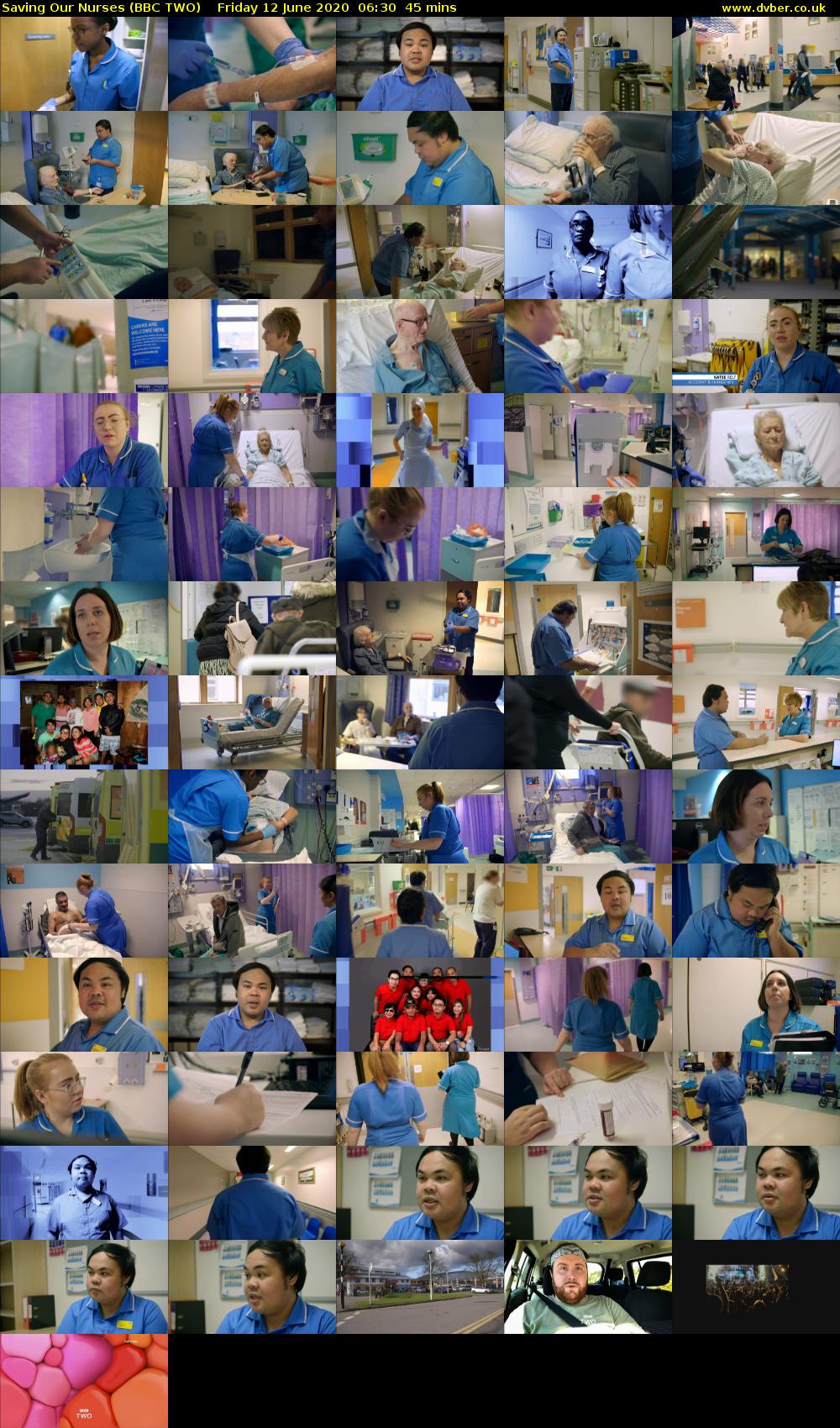 Saving Our Nurses (BBC TWO) Friday 12 June 2020 06:30 - 07:15