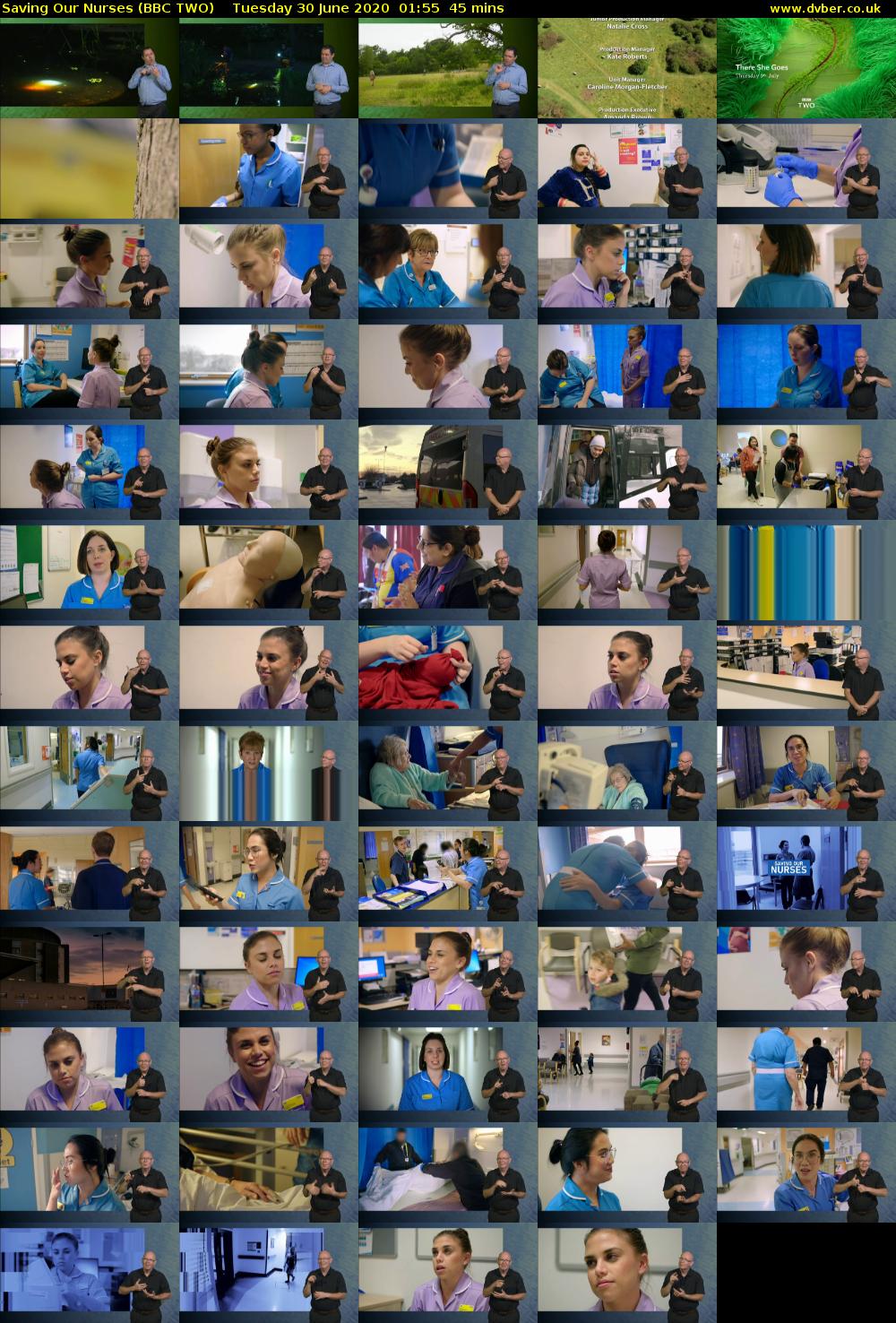 Saving Our Nurses (BBC TWO) Tuesday 30 June 2020 01:55 - 02:40