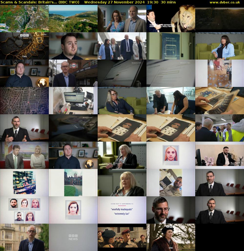 Scams & Scandals: Britain's... (BBC TWO) Wednesday 27 November 2024 19:30 - 20:00