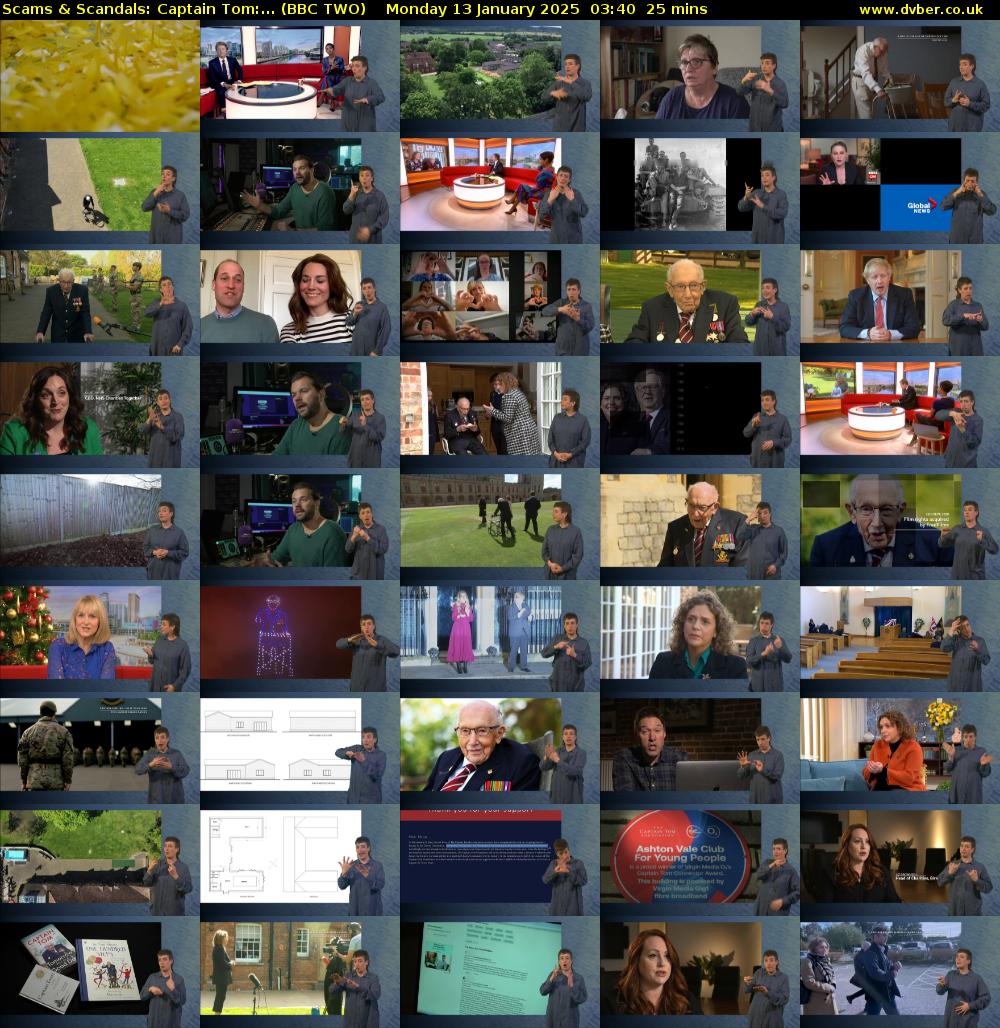 Scams & Scandals: Captain Tom:... (BBC TWO) Monday 13 January 2025 03:40 - 04:05