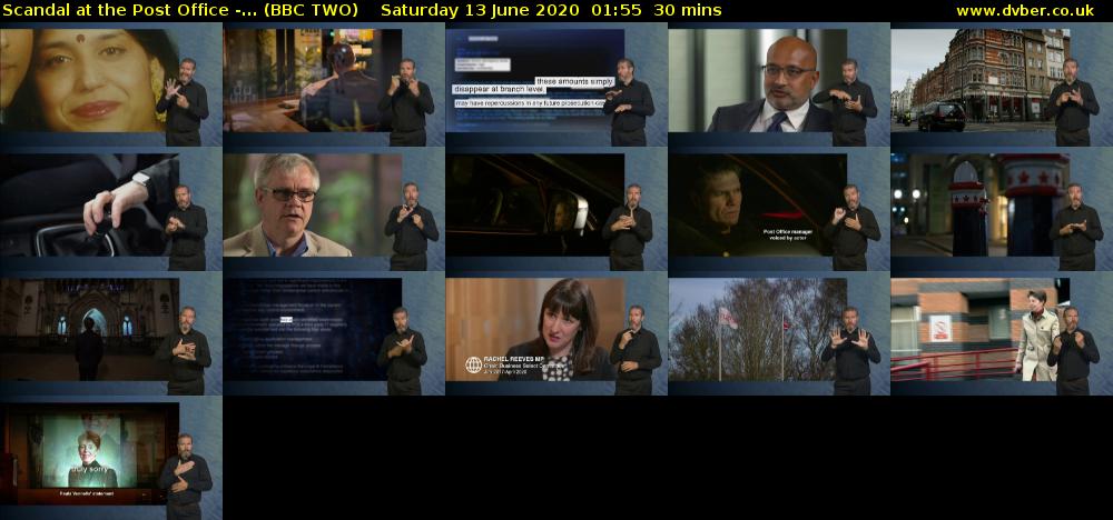 Scandal at the Post Office -... (BBC TWO) Saturday 13 June 2020 01:55 - 02:25