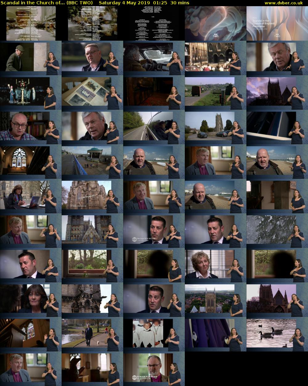 Scandal in the Church of... (BBC TWO) Saturday 4 May 2019 01:25 - 01:55