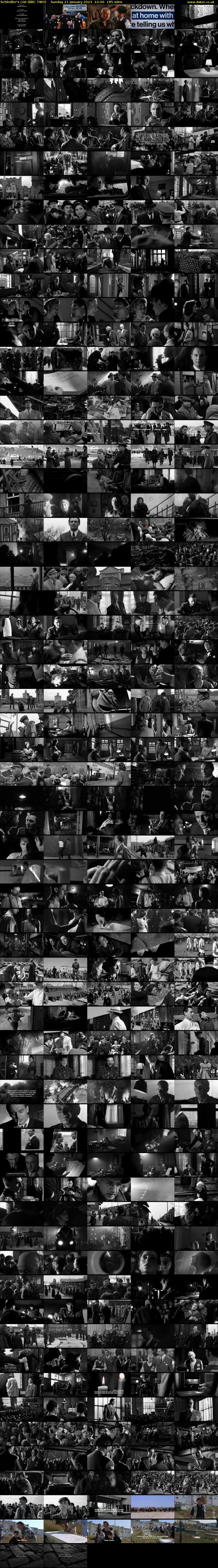 Schindler's List (BBC TWO) Sunday 21 January 2024 22:00 - 01:05