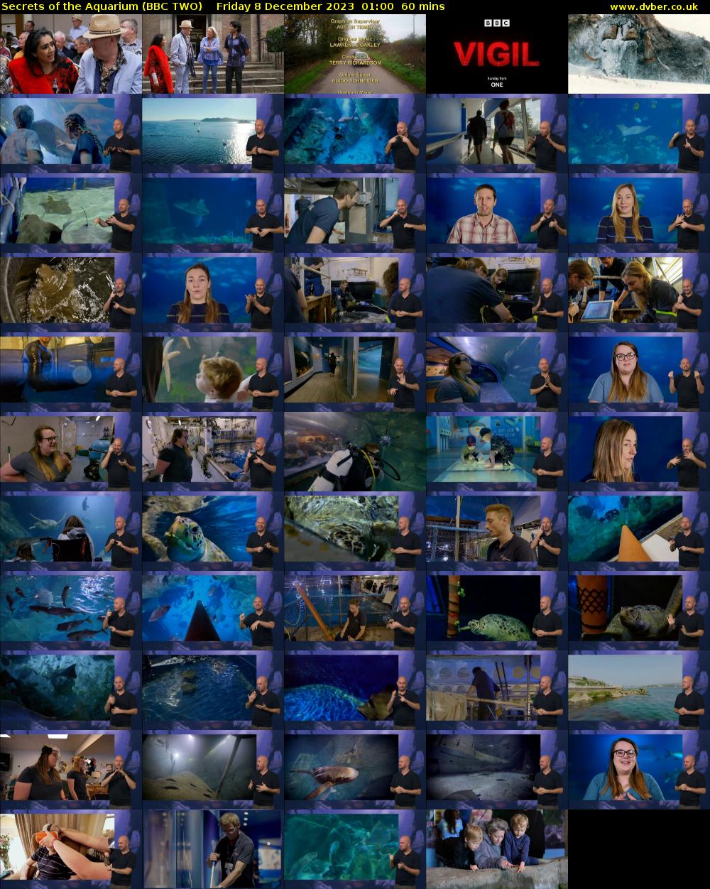 Secrets of the Aquarium (BBC TWO) Friday 8 December 2023 01:00 - 02:00