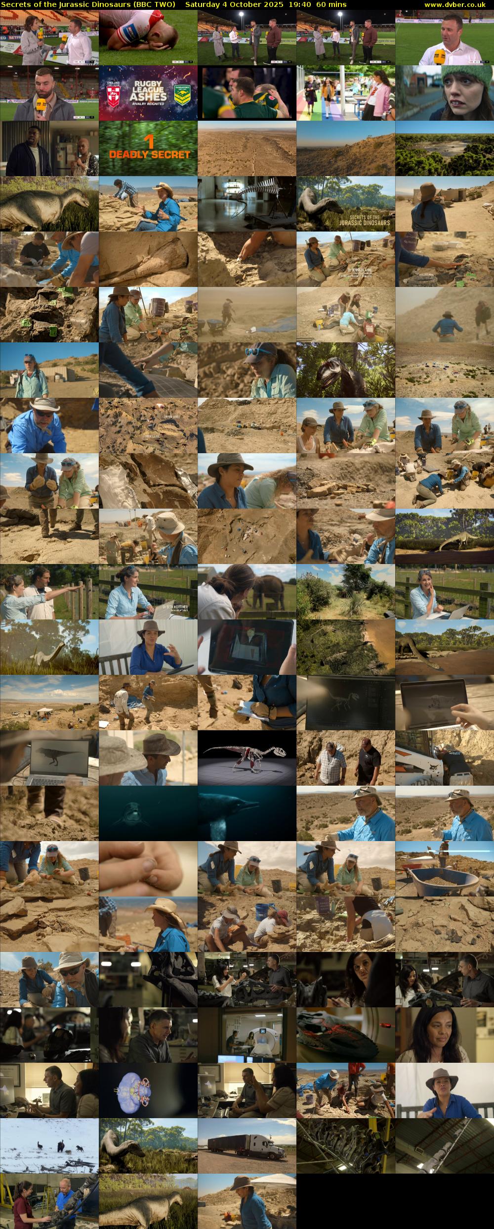 Secrets of the Jurassic Dinosaurs (BBC TWO) Saturday 4 October 2025 19:40 - 20:40