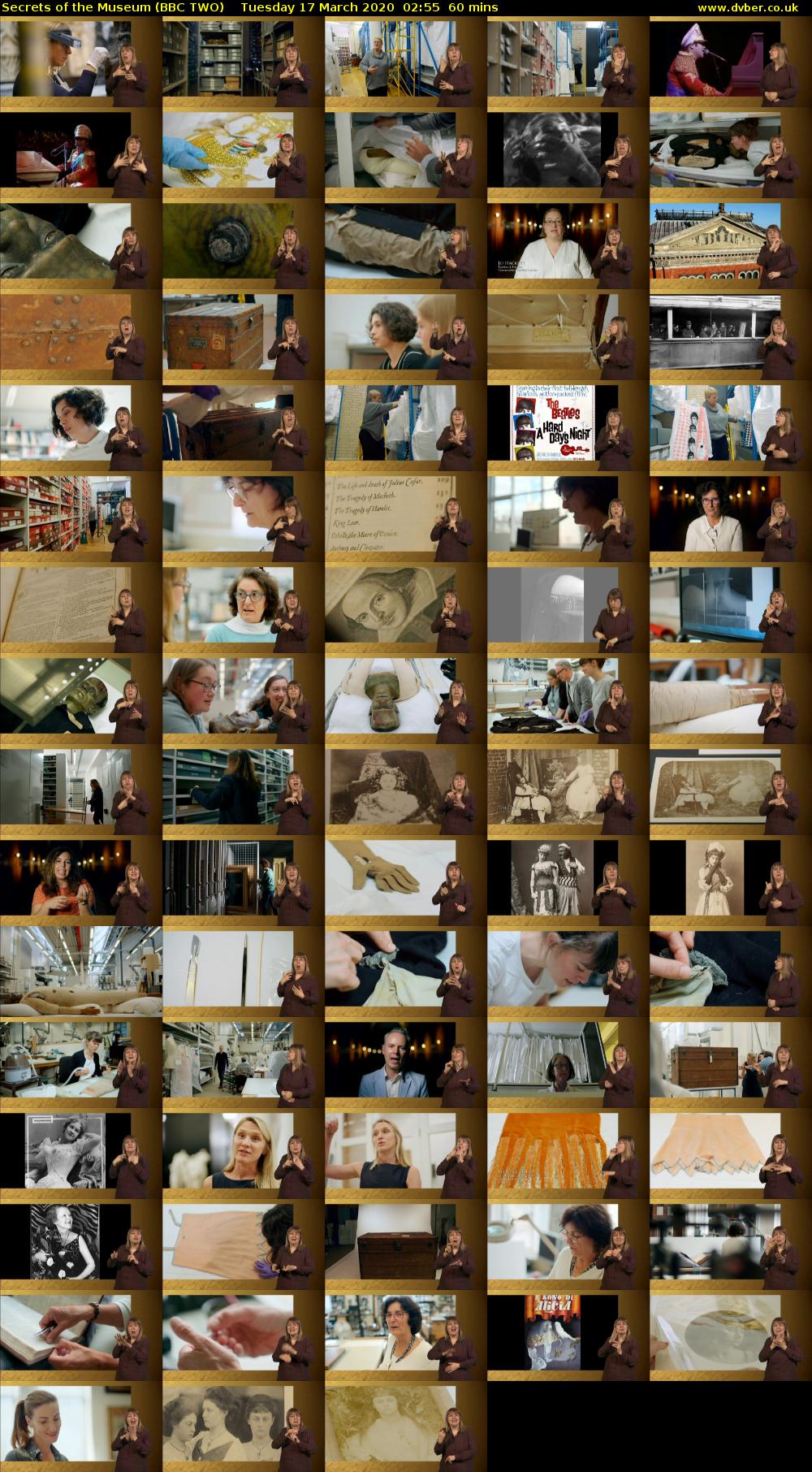Secrets of the Museum (BBC TWO) Tuesday 17 March 2020 02:55 - 03:55