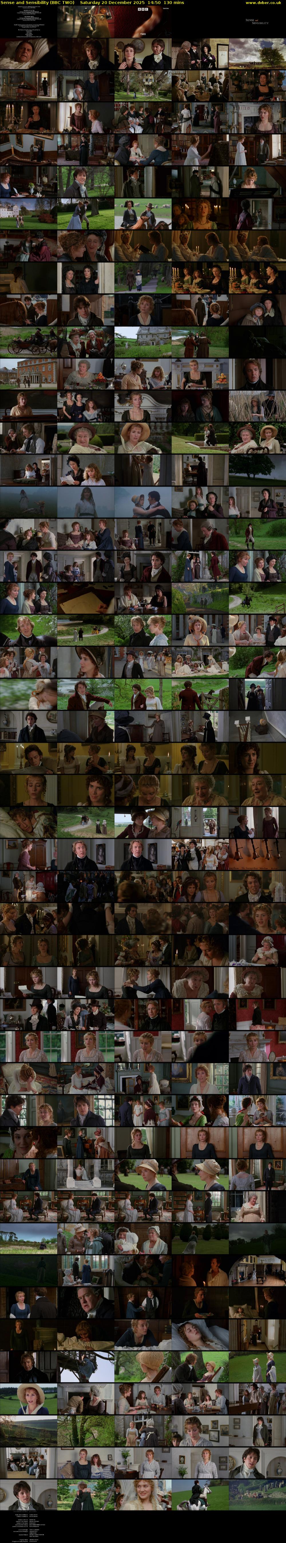 Sense and Sensibility (BBC TWO) Saturday 20 December 2025 14:50 - 17:00