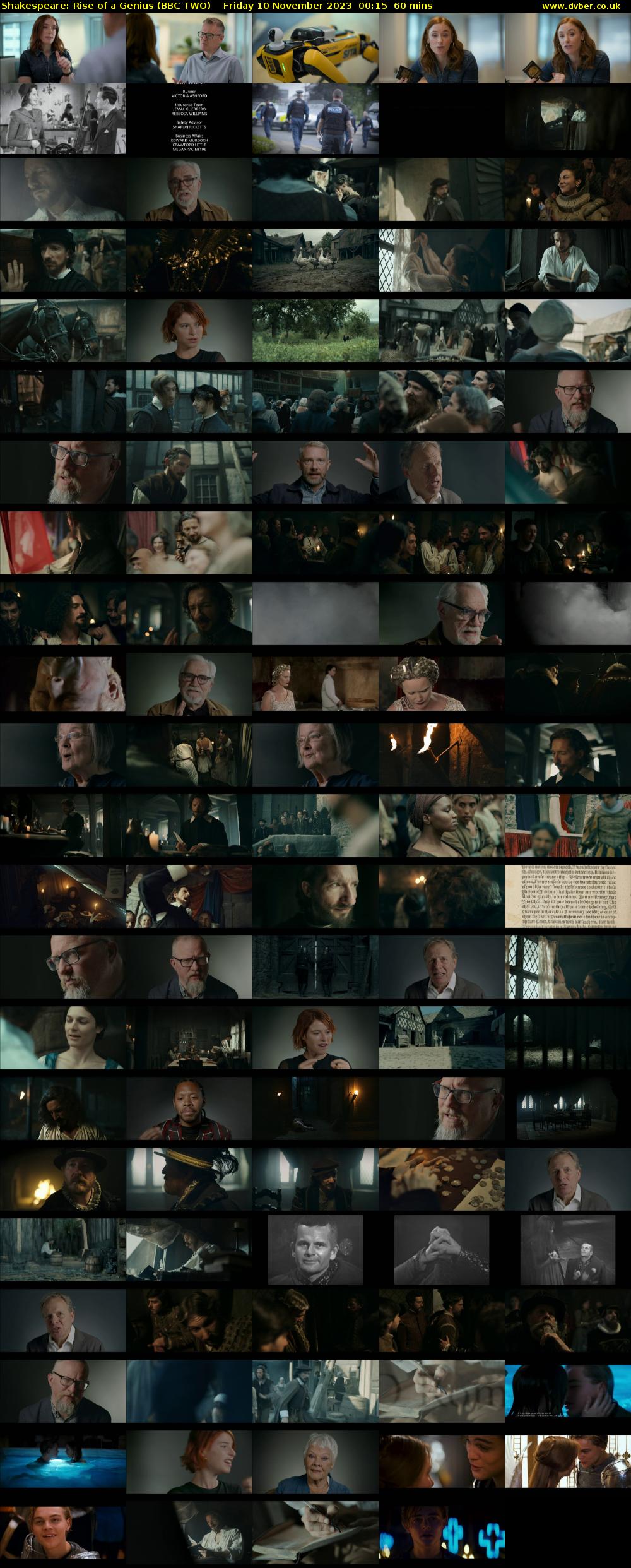 Shakespeare: Rise of a Genius (BBC TWO) Friday 10 November 2023 00:15 - 01:15