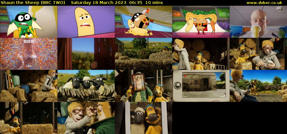 Shaun the Sheep (BBC TWO) Saturday 18 March 2023 06:35 - 06:45