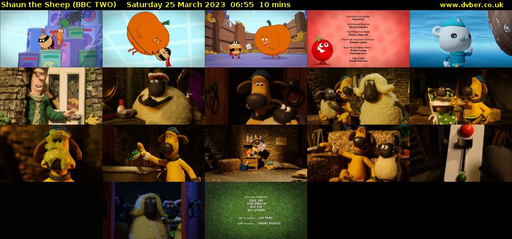 Shaun the Sheep (BBC TWO) Saturday 25 March 2023 06:55 - 07:05