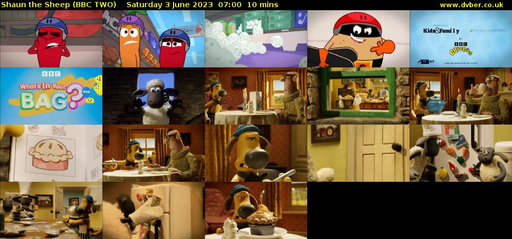 Shaun the Sheep (BBC TWO) Saturday 3 June 2023 07:00 - 07:10