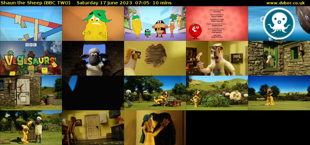 Shaun the Sheep (BBC TWO) Saturday 17 June 2023 07:05 - 07:15