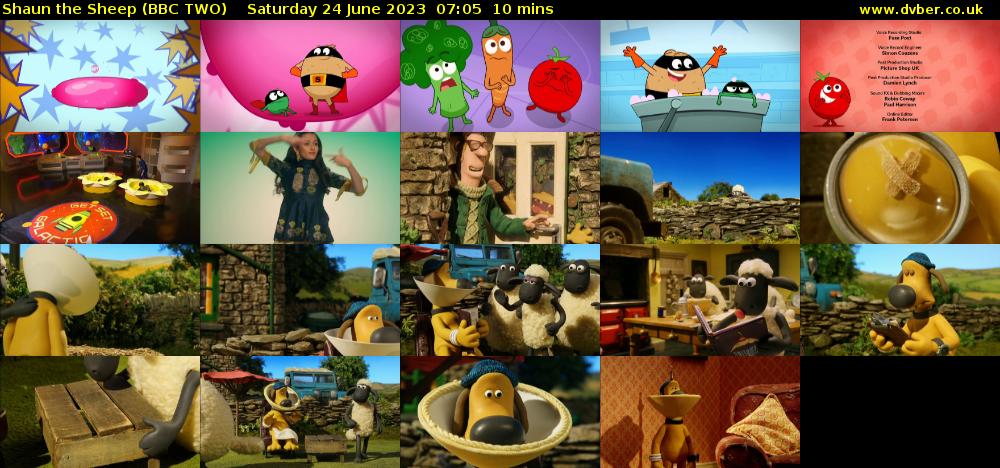 Shaun the Sheep (BBC TWO) Saturday 24 June 2023 07:05 - 07:15