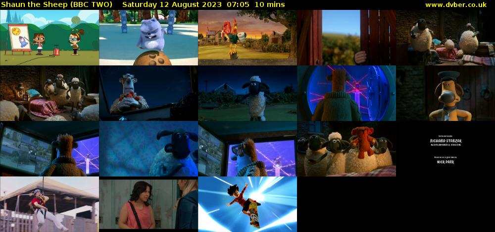 Shaun the Sheep (BBC TWO) Saturday 12 August 2023 07:05 - 07:15