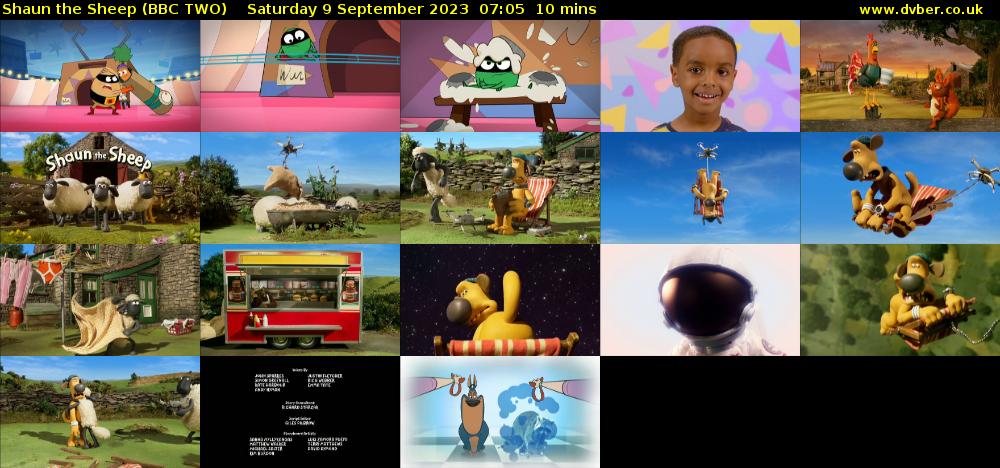 Shaun the Sheep (BBC TWO) Saturday 9 September 2023 07:05 - 07:15