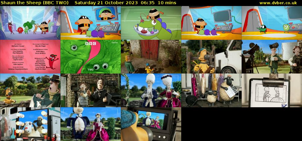 Shaun the Sheep (BBC TWO) Saturday 21 October 2023 06:35 - 06:45