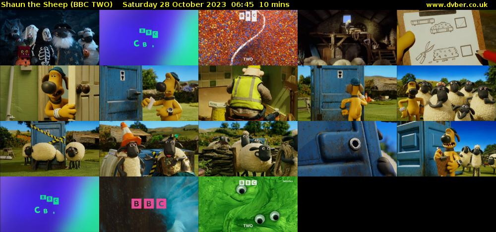 Shaun the Sheep (BBC TWO) Saturday 28 October 2023 06:45 - 06:55