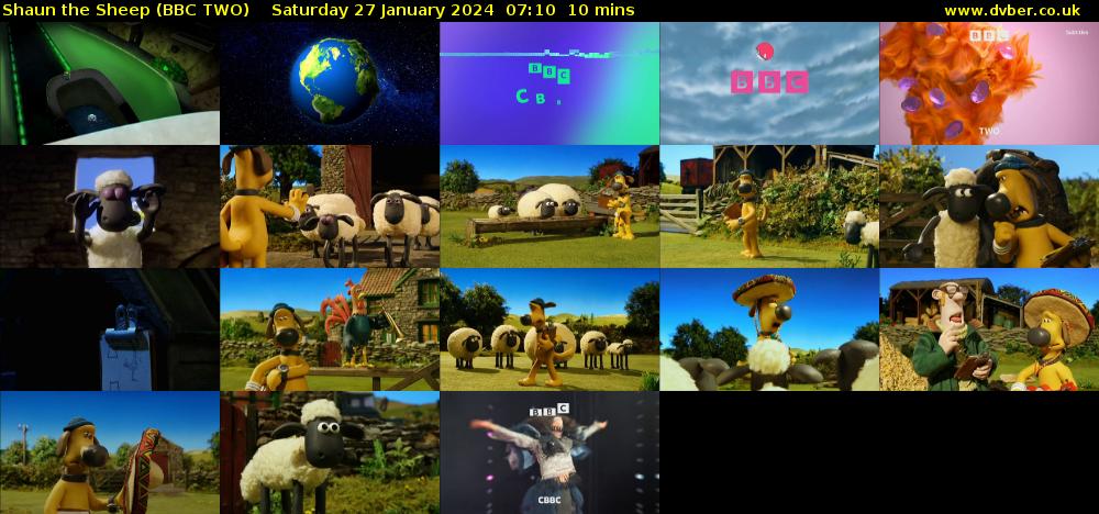 Shaun the Sheep (BBC TWO) Saturday 27 January 2024 07:10 - 07:20