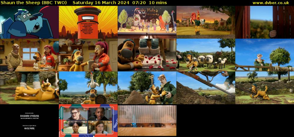 Shaun the Sheep (BBC TWO) Saturday 16 March 2024 07:20 - 07:30