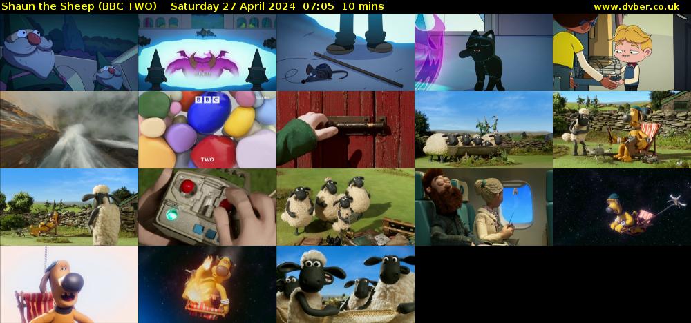 Shaun the Sheep (BBC TWO) Saturday 27 April 2024 07:05 - 07:15