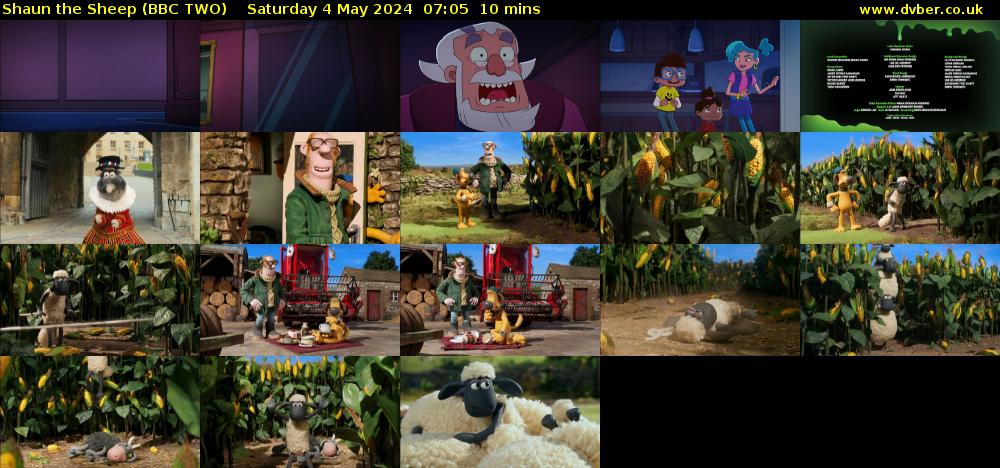 Shaun the Sheep (BBC TWO) Saturday 4 May 2024 07:05 - 07:15
