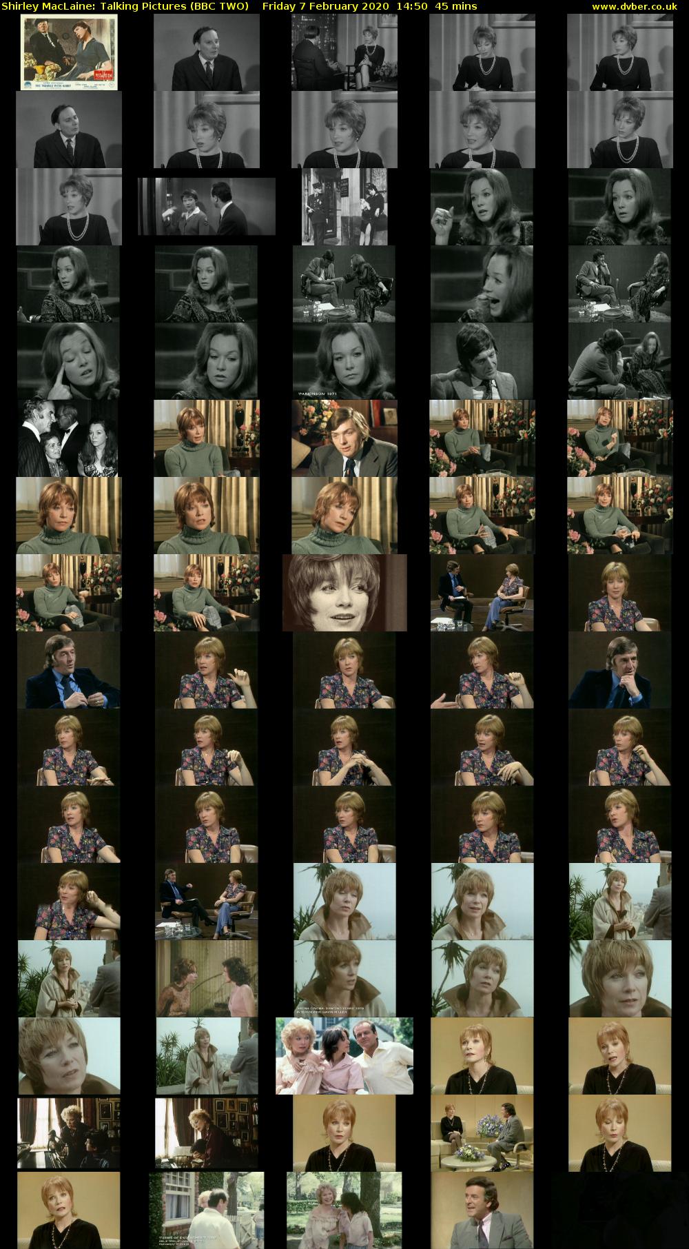 Shirley Maclaine: Talking Pictures (BBC TWO) Friday 7 February 2020 14:50 - 15:35