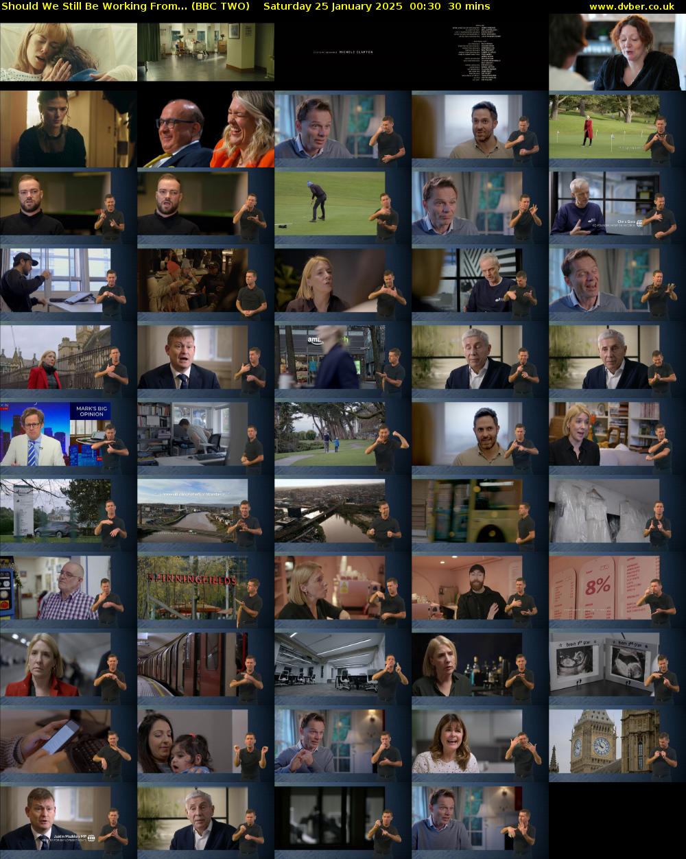 Should We Still Be Working From... (BBC TWO) Saturday 25 January 2025 00:30 - 01:00