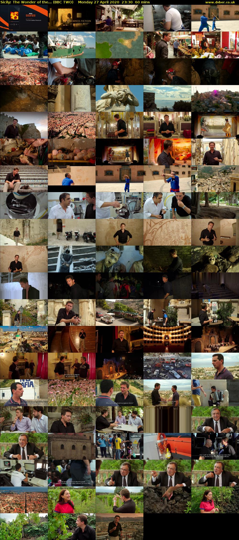 Sicily: The Wonder of the... (BBC TWO) Monday 27 April 2020 23:30 - 00:30