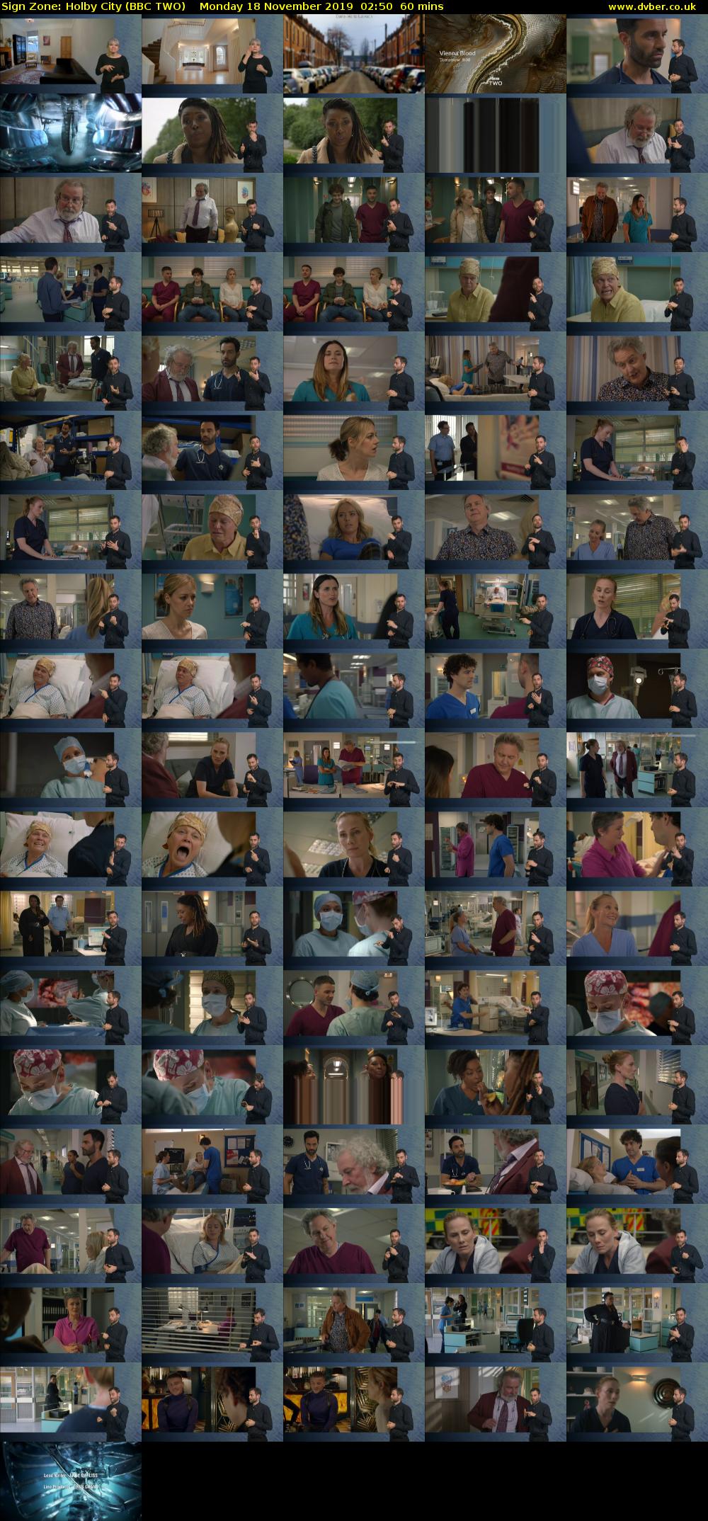 Sign Zone: Holby City (BBC TWO) Monday 18 November 2019 02:50 - 03:50