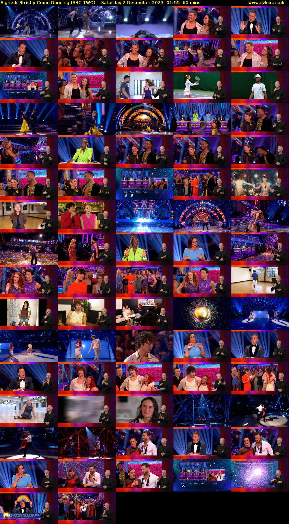 Signed: Strictly Come Dancing (BBC TWO) Saturday 2 December 2023 01:55 - 02:55