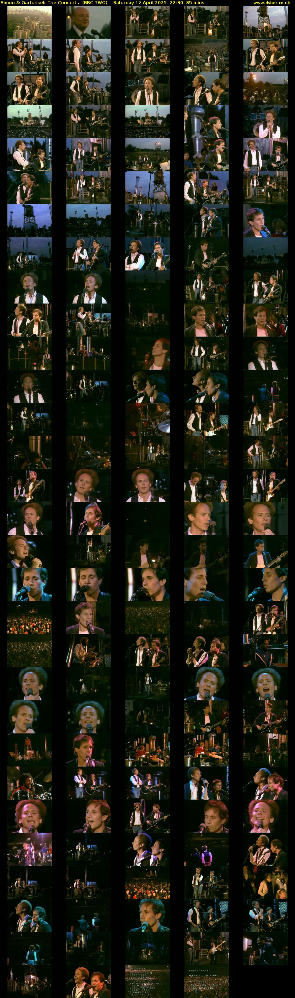 Simon & Garfunkel: The Concert... (BBC TWO) Saturday 12 April 2025 22:30 - 23:55