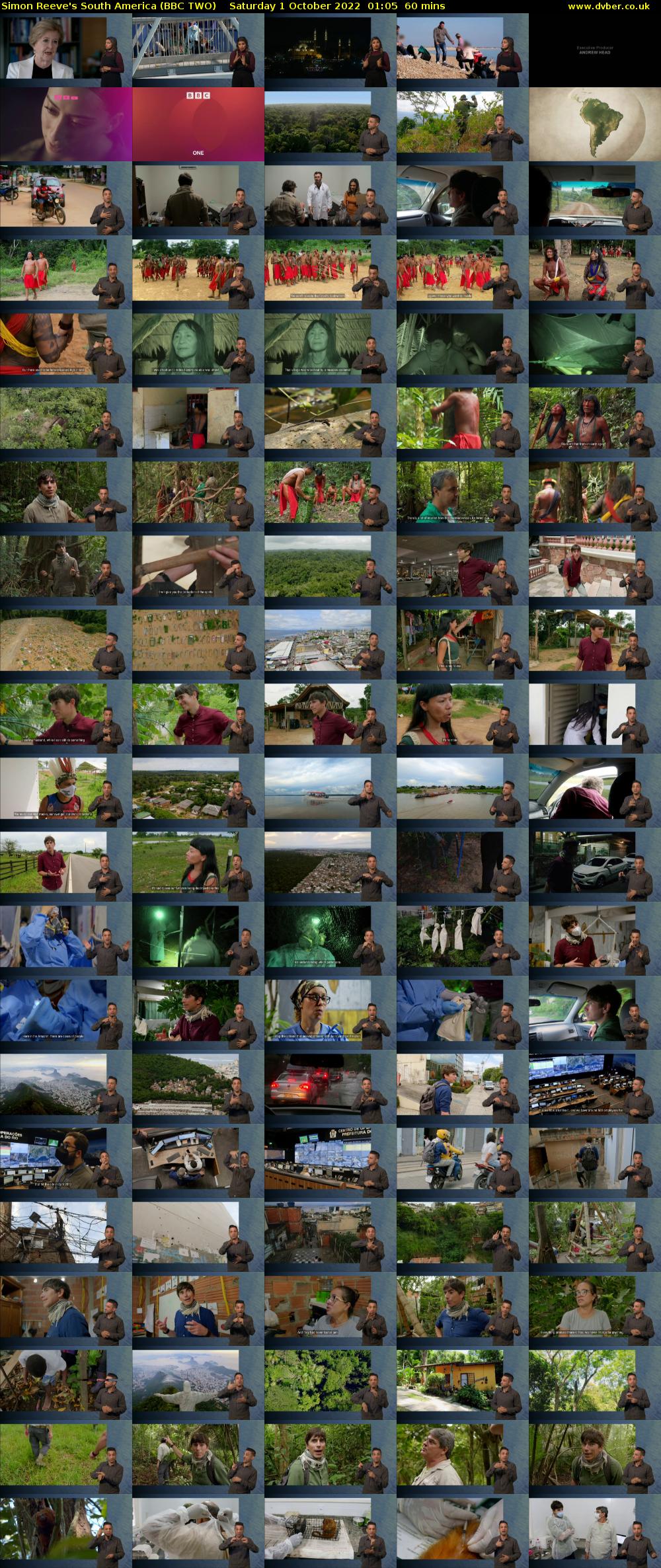 Simon Reeve's South America (BBC TWO) Saturday 1 October 2022 01:05 - 02:05