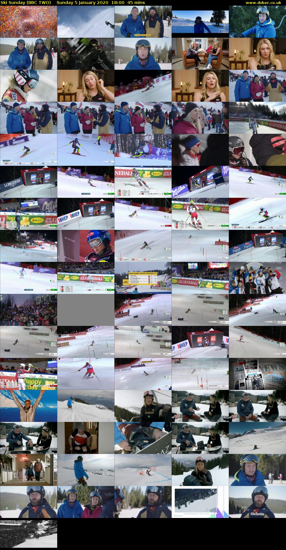 Ski Sunday (BBC TWO) Sunday 5 January 2020 18:00 - 18:45