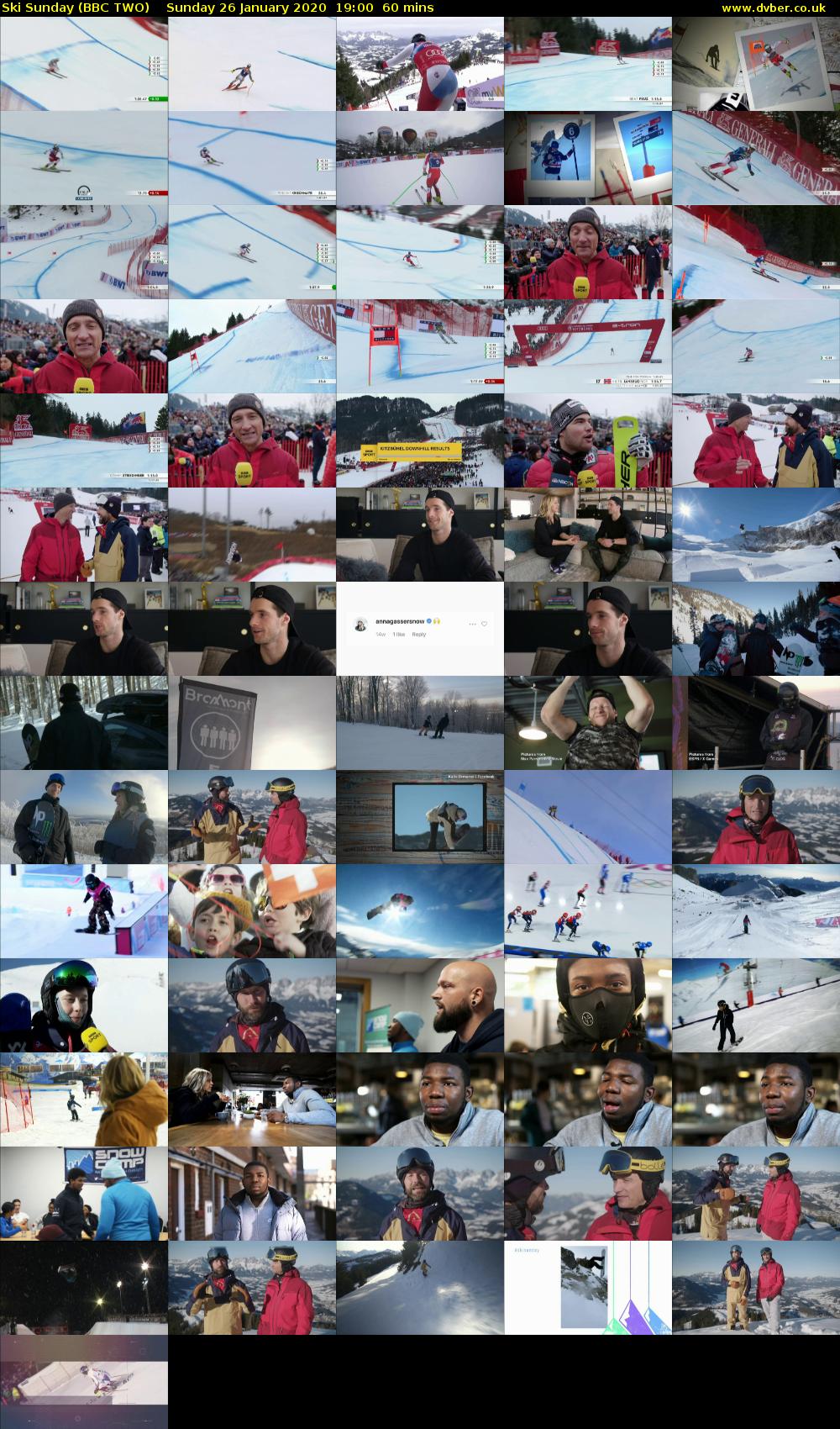 Ski Sunday (BBC TWO) Sunday 26 January 2020 19:00 - 20:00