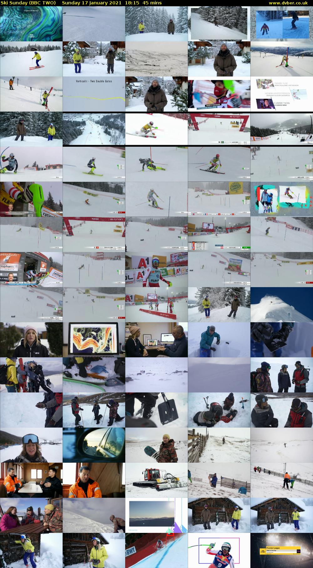 Ski Sunday (BBC TWO) Sunday 17 January 2021 18:15 - 19:00