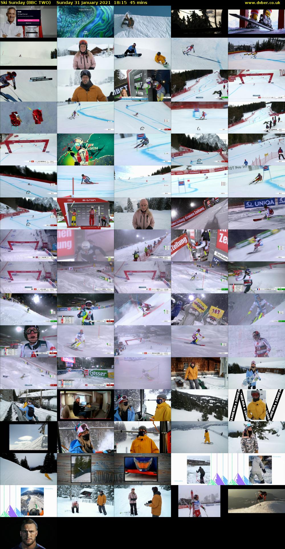 Ski Sunday (BBC TWO) Sunday 31 January 2021 18:15 - 19:00